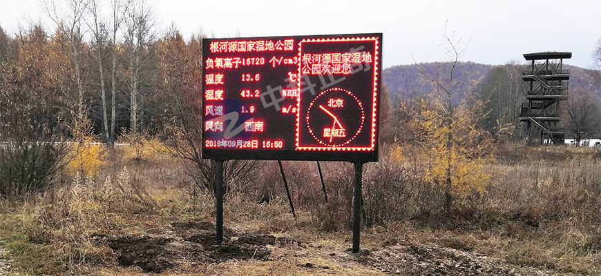 户外LED显示屏幕 环境质量检测显示屏