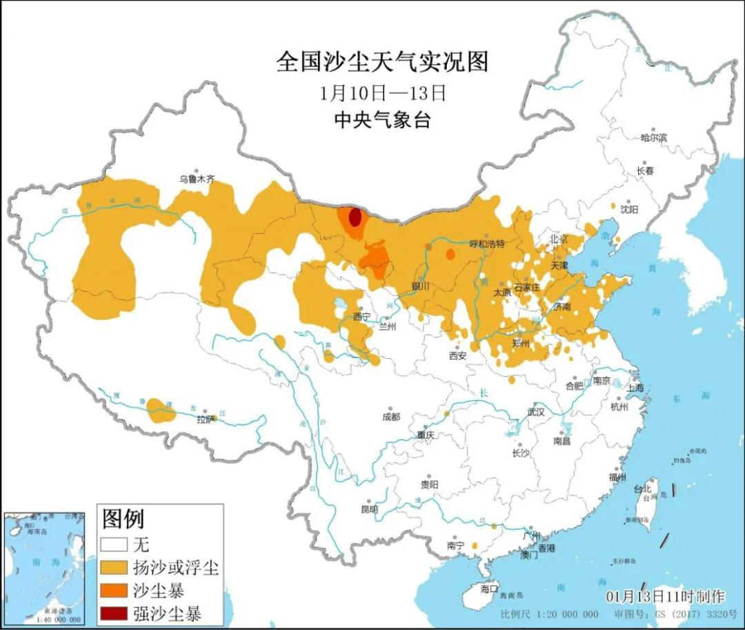 我国北方沙尘天气已造成多地PM10重污染 15日开始逐步缓解